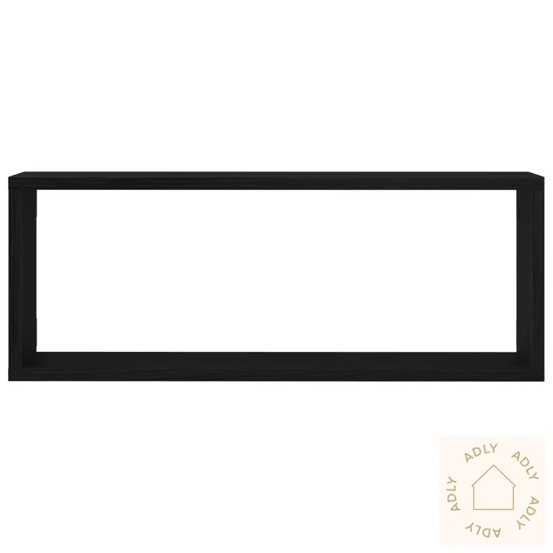 Vegghyller 2 Pakke Svart Eik 60X15X23 Cm Laget Av Konstruert Tre