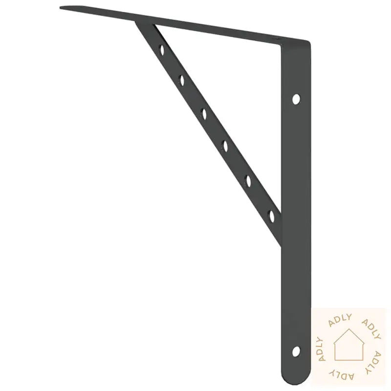 Hyllebraketter 4 Stk 40X2,5X25 Cm Svart Rustfritt Stål