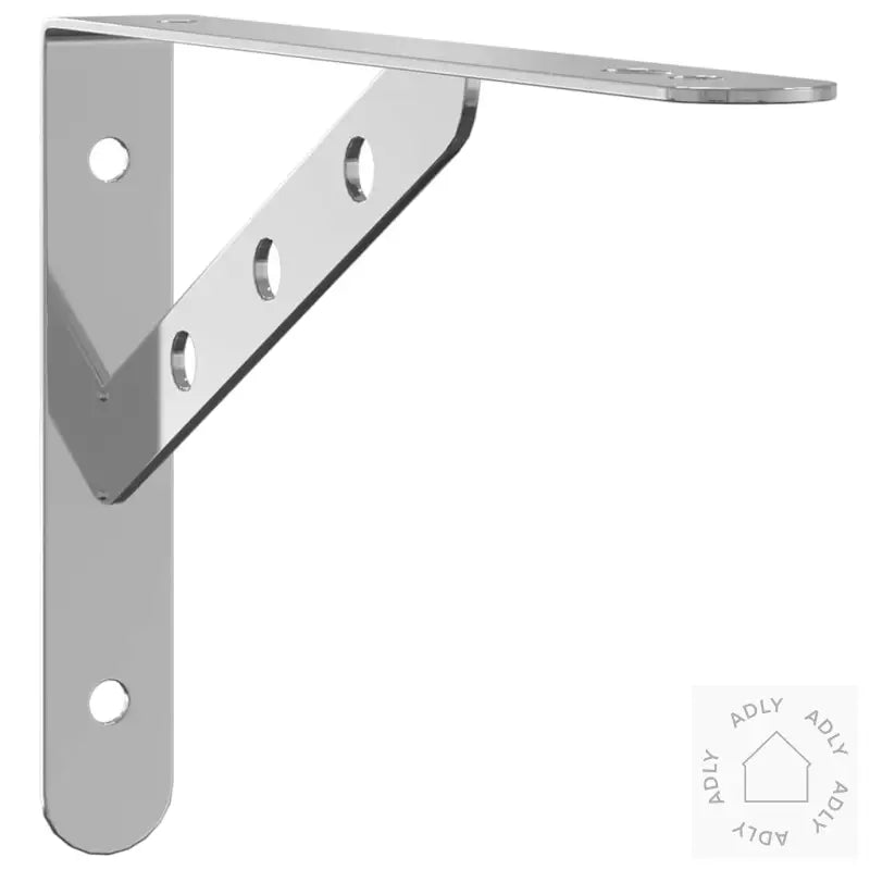 Hyllebraketter 4 Stk 23,5X2,5X15,5 Cm Sølv Rustfritt Stål