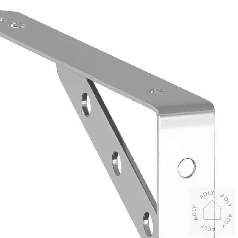 Hyllebraketter 4 Stk 23,5X2,5X15,5 Cm Sølv Rustfritt Stål