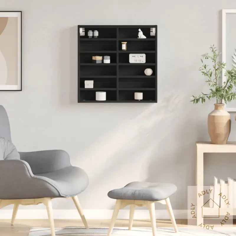 Hyller Svart 60X8,5X58 Cm Konstruert Tre