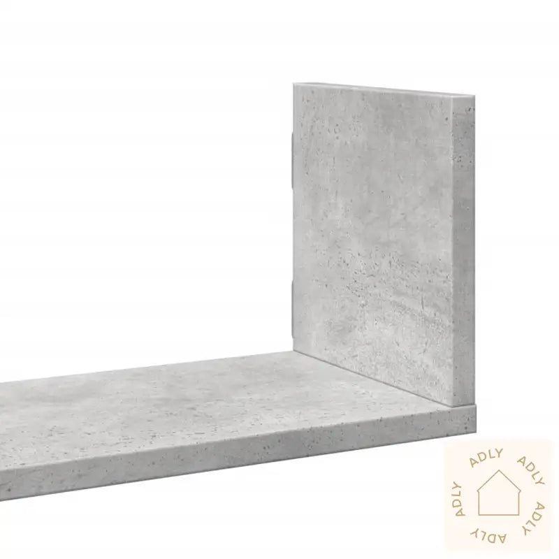Vegghyller 3 Stk Betonggrå 80X18X18 Cm Sponplate