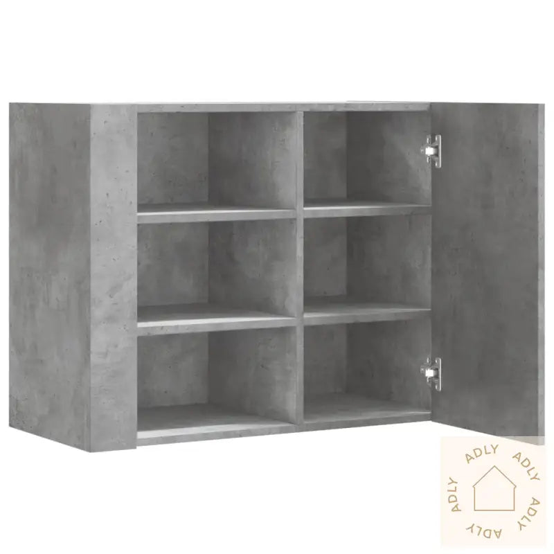 Veggskap Betonggrå 75X35X60 Cm Konstruert Tre