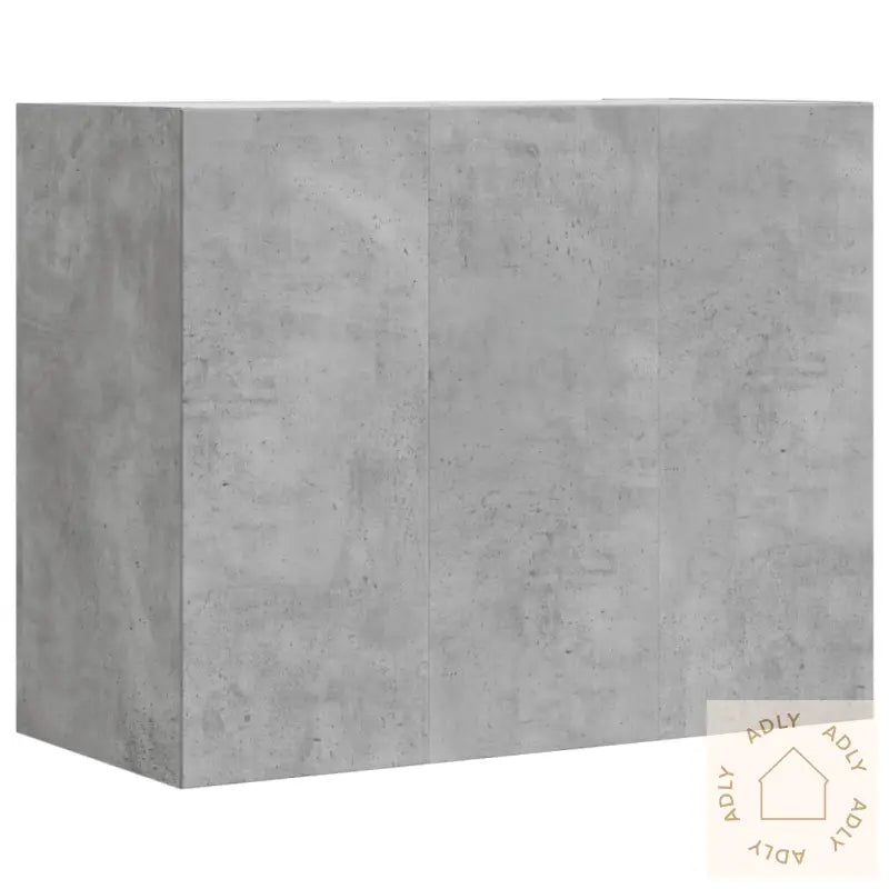 Veggskap Betonggrå 75X35X60 Cm Konstruert Tre