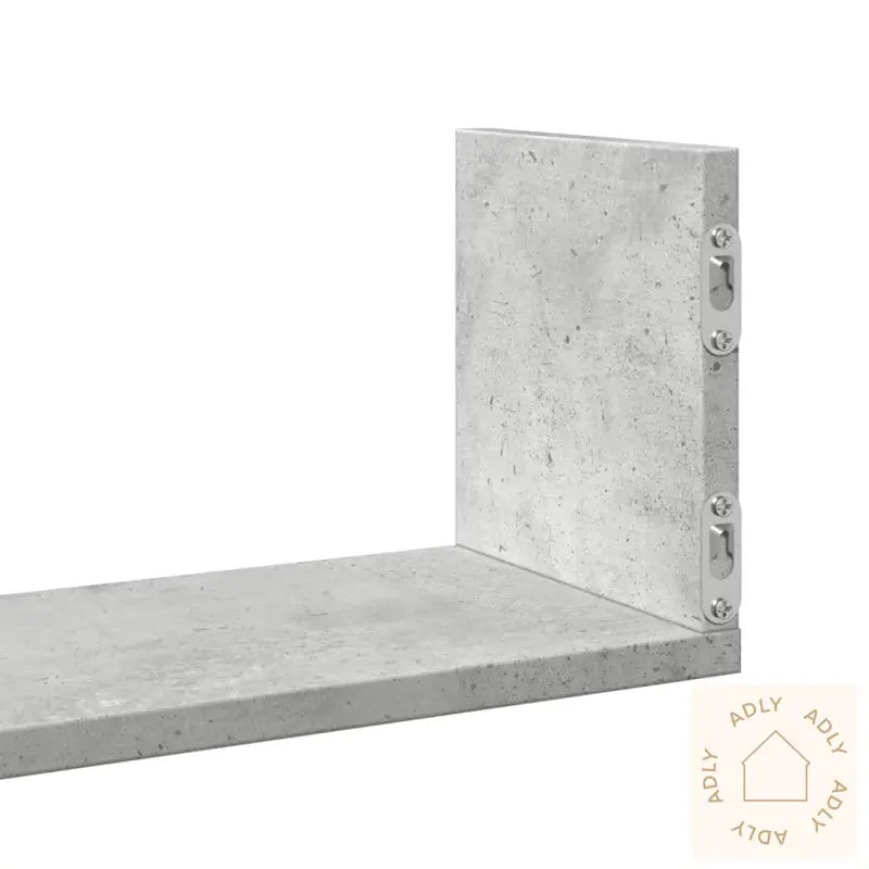 Vegghyller 3 Stk Betonggrå 80X18X18 Cm Sponplate