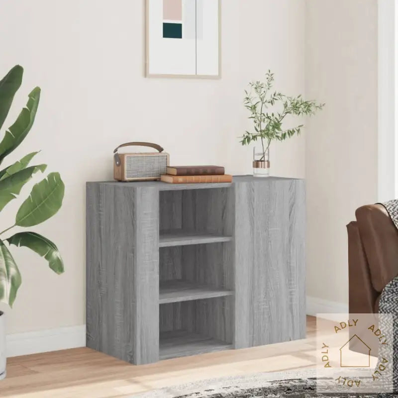 Veggskap Grå Sonoma 75X35X60 Cm Konstruert Tre