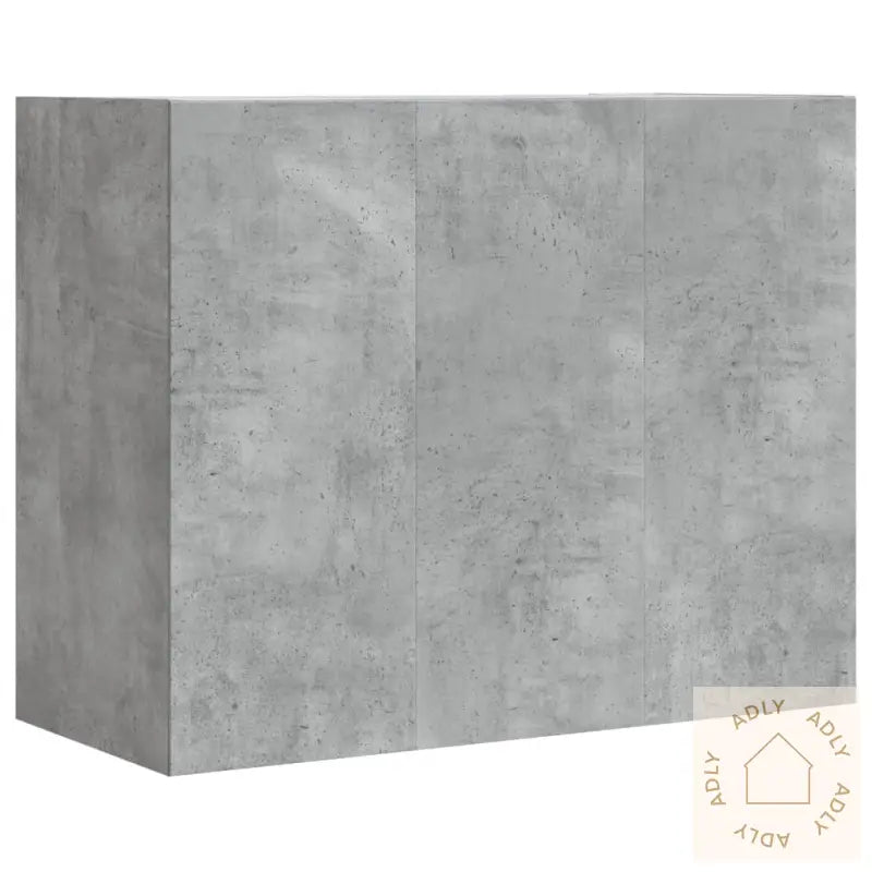 Veggskap Betonggrå 75X35X60 Cm Konstruert Tre