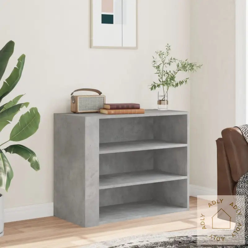 Veggskap Betonggrå 75X35X60 Cm Konstruert Tre