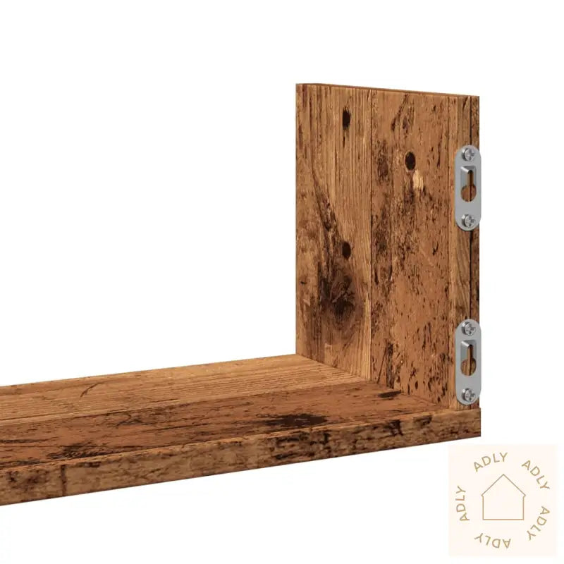 Vegghyller 3 Stk Gammelt Tre 80X18X18 Cm Konstruert Tre