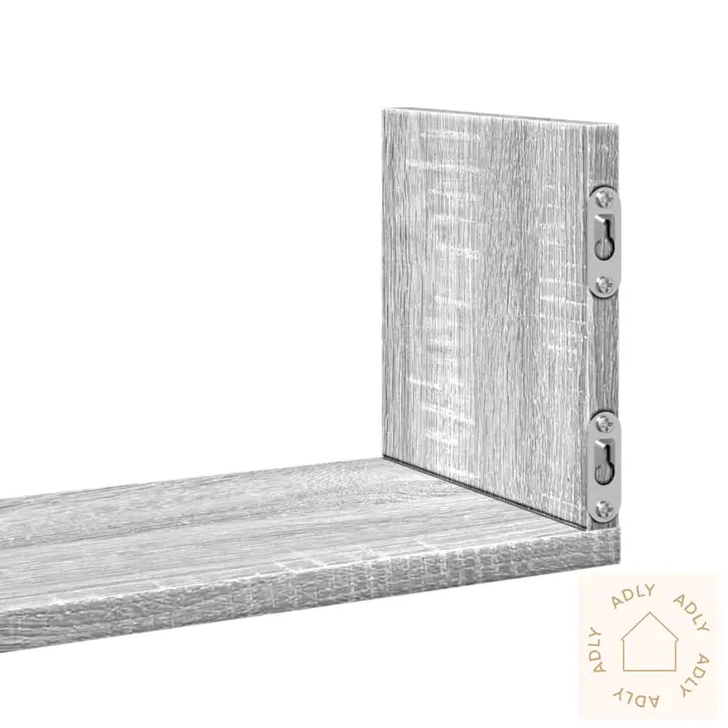 Vegghyller 3 Stk Grå Sonoma 80X18X18 Cm Konstruert Tre