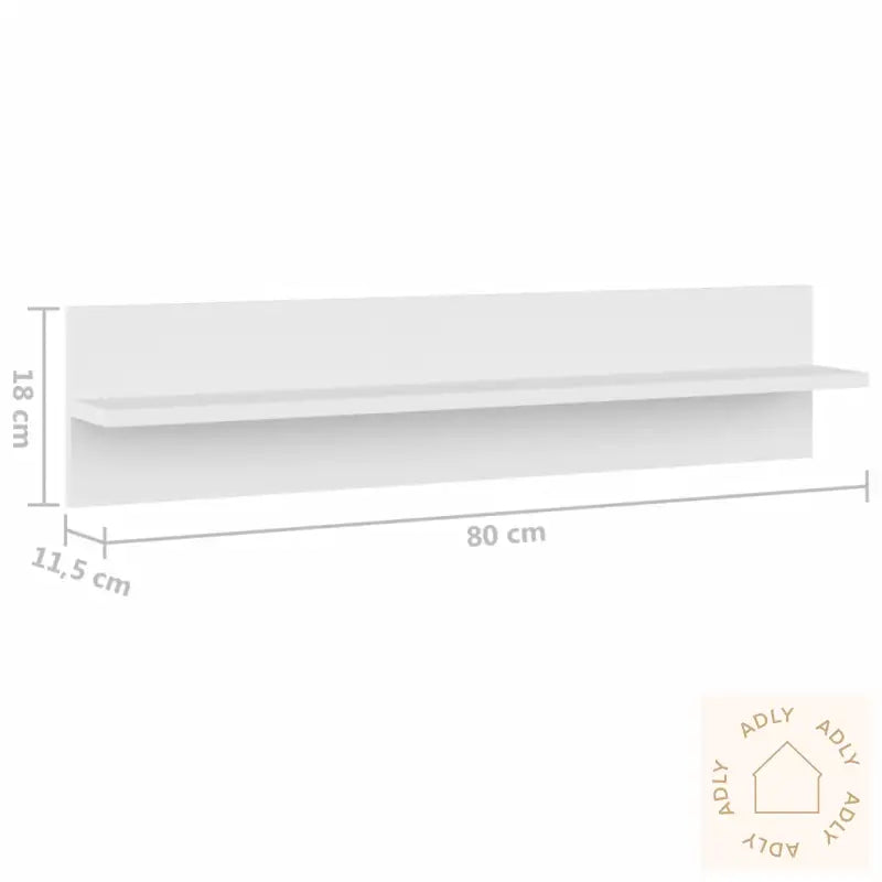 Vegghyller 2 Stk Hvit 80X11,5X18 Cm Konstruert Tre