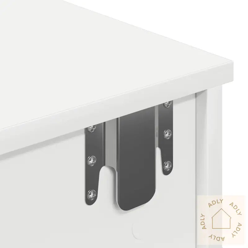 Vegghylle Med Skuffer Hvit 100X37,5X19 Cm Konstruert Tre