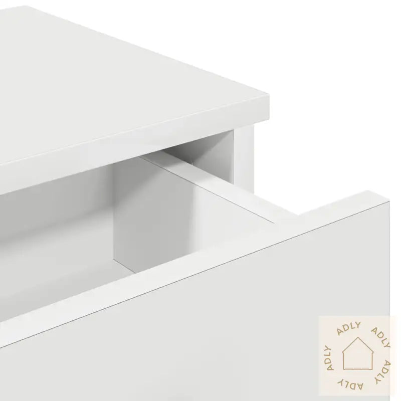 Vegghylle Med Skuffer Hvit 100X37,5X19 Cm Konstruert Tre