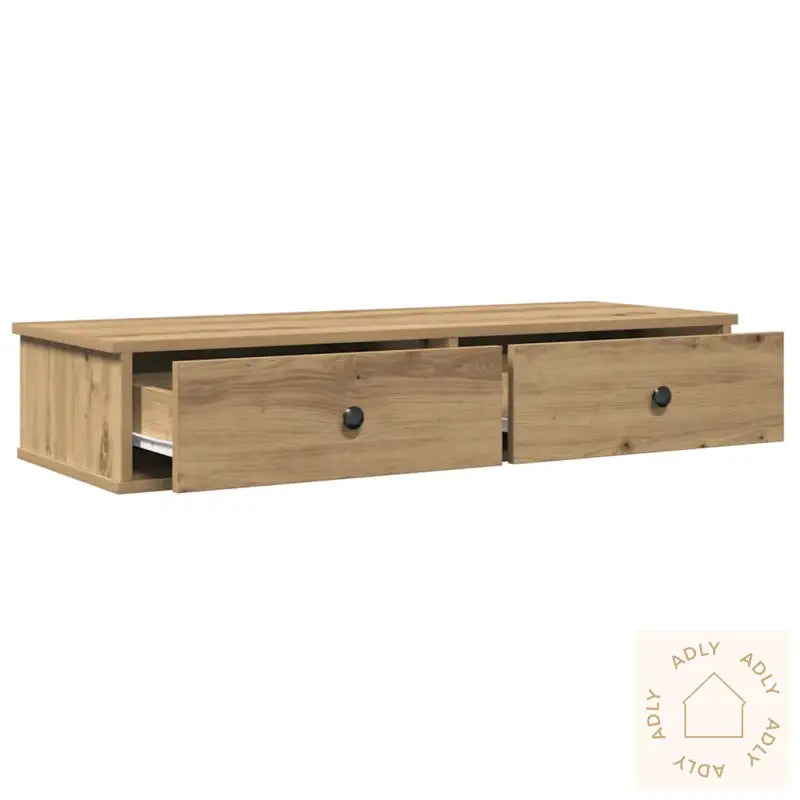 Vegghylle Med Skuffer Artisian Eik 100X37,5X19Cm Konstruert Tre
