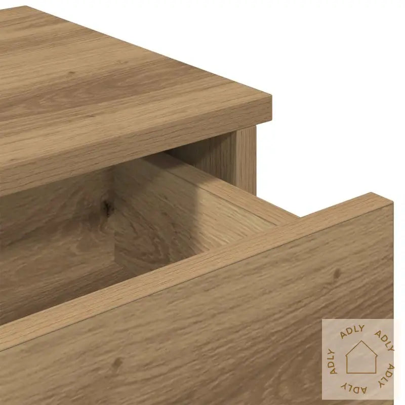 Vegghylle Med Skuffer Artisian Eik 100X37,5X19Cm Konstruert Tre