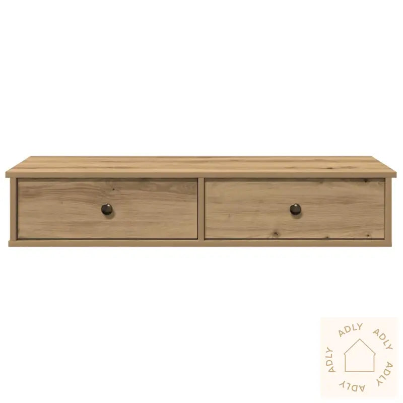 Vegghylle Med Skuffer Artisian Eik 100X37,5X19Cm Konstruert Tre