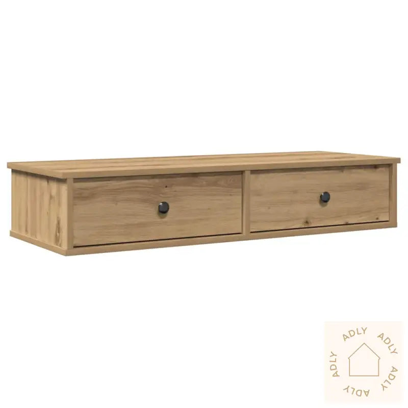 Vegghylle Med Skuffer Artisian Eik 100X37,5X19Cm Konstruert Tre