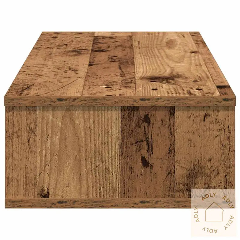 Vegghylle Med Skuffer Gammelt Tre 80X31X17 Cm Konstruert Tre