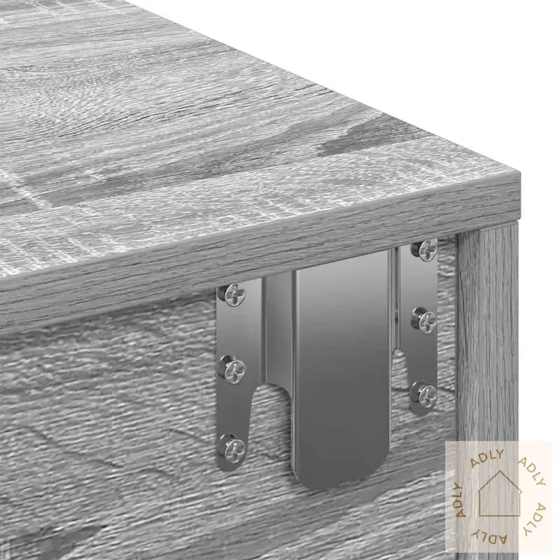 Vegghylle Med Skuffer Grå Sonoma 60X26,5X15 Cm Konstruert Tre