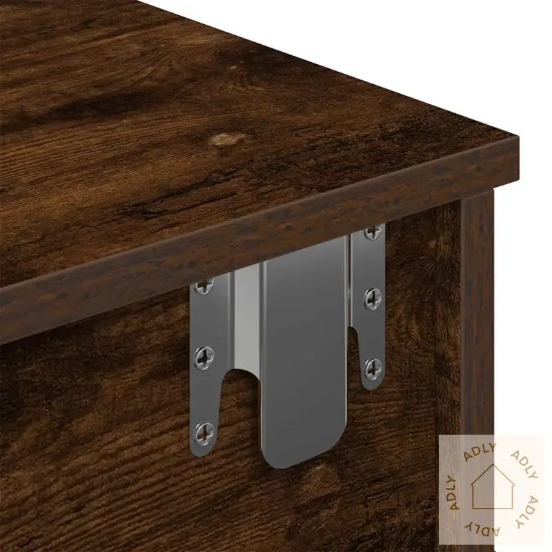 Vegghylle Med Skuffer Røkt Eik 100X37,5X19 Cm Konstruert Tre