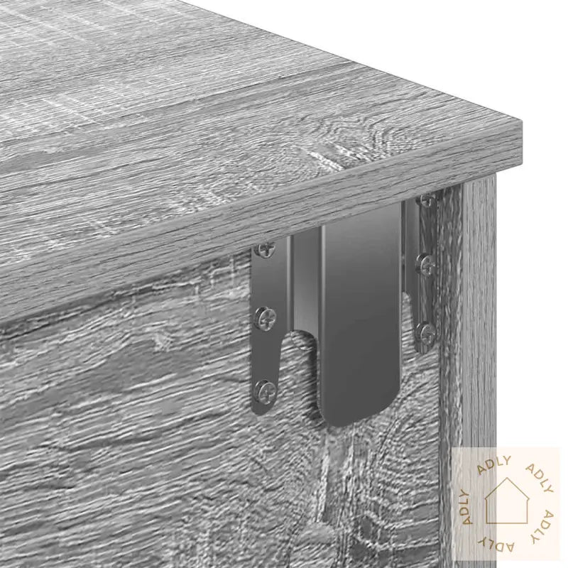 Vegghylle Med Skuffer Grå Sonoma 80X31X17 Cm Konstruert Tre