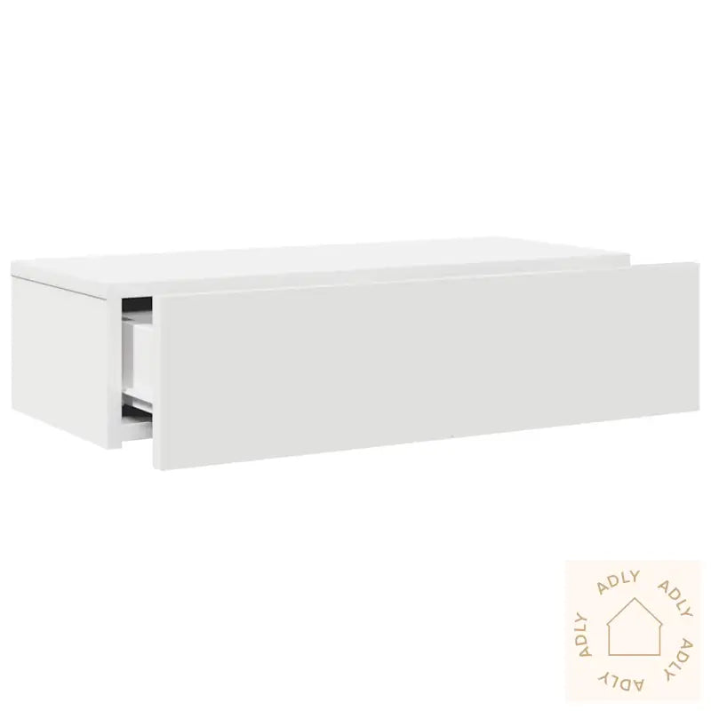 Vegghylle Med Skuffer Hvit 60X26,5X15 Cm Konstruert Tre