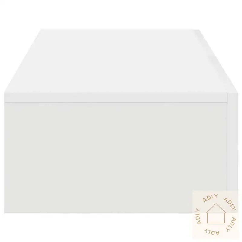 Vegghylle Med Skuffer Hvit 80X33X17 Cm Konstruert Tre