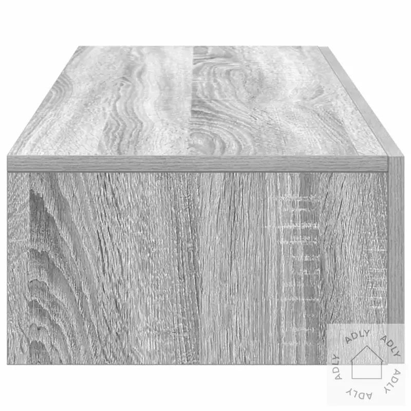 Vegghylle Med Skuffer Grå Sonoma 100X36X19 Cm Konstruert Tre