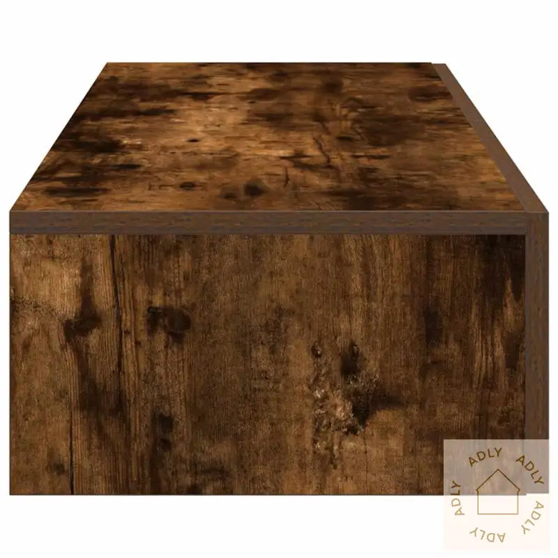 Vegghylle Med Skuffer Røkt Eik 100X36X19 Cm Konstruert Tre