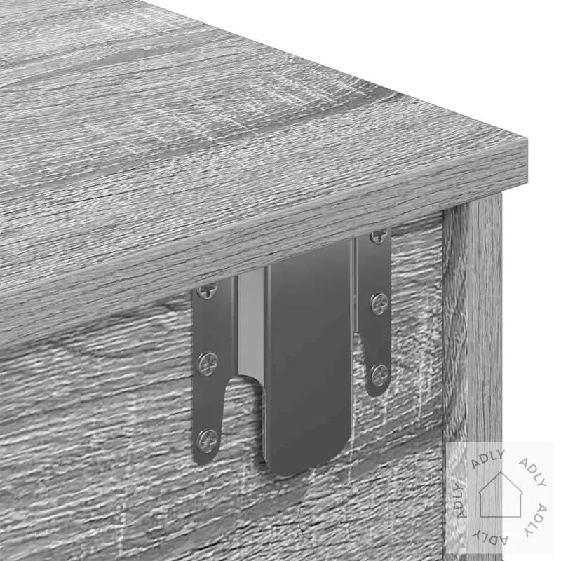 Vegghylle Med Skuffer Grå Sonoma 60X25X15 Cm Konstruert Tre