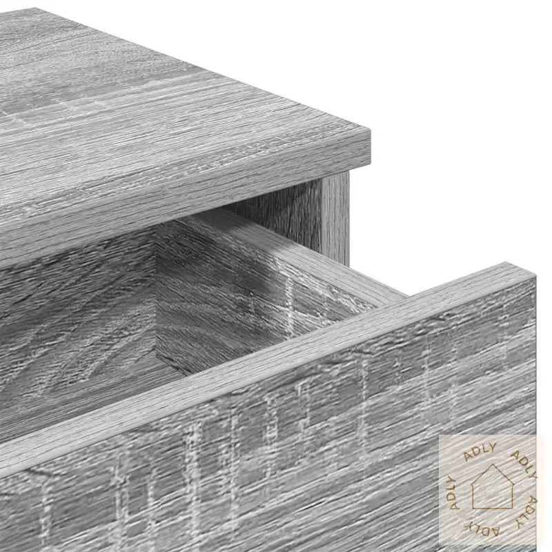 Vegghylle Med Skuffer Grå Sonoma 60X25X15 Cm Konstruert Tre