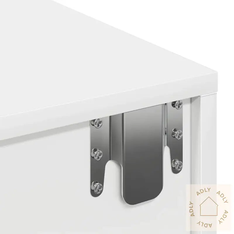 Vegghylle Med Skuffer Hvit 80X33X17 Cm Konstruert Tre