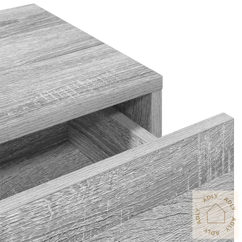 Vegghylle Med Skuffer Grå Sonoma 100X36X19 Cm Konstruert Tre