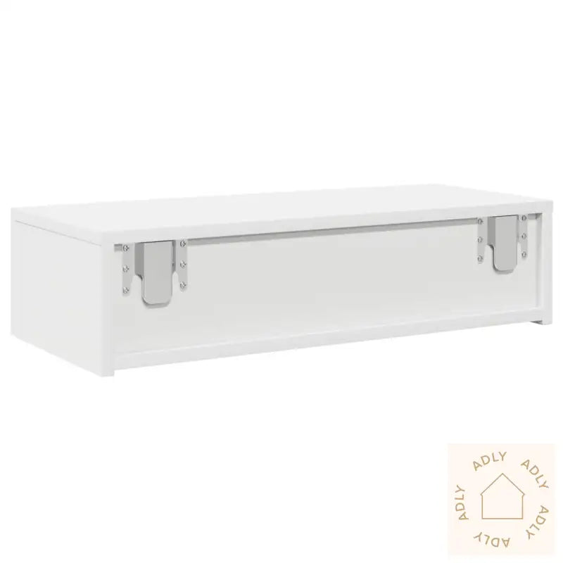 Vegghylle Med Skuffer Hvit 60X26,5X15 Cm Konstruert Tre