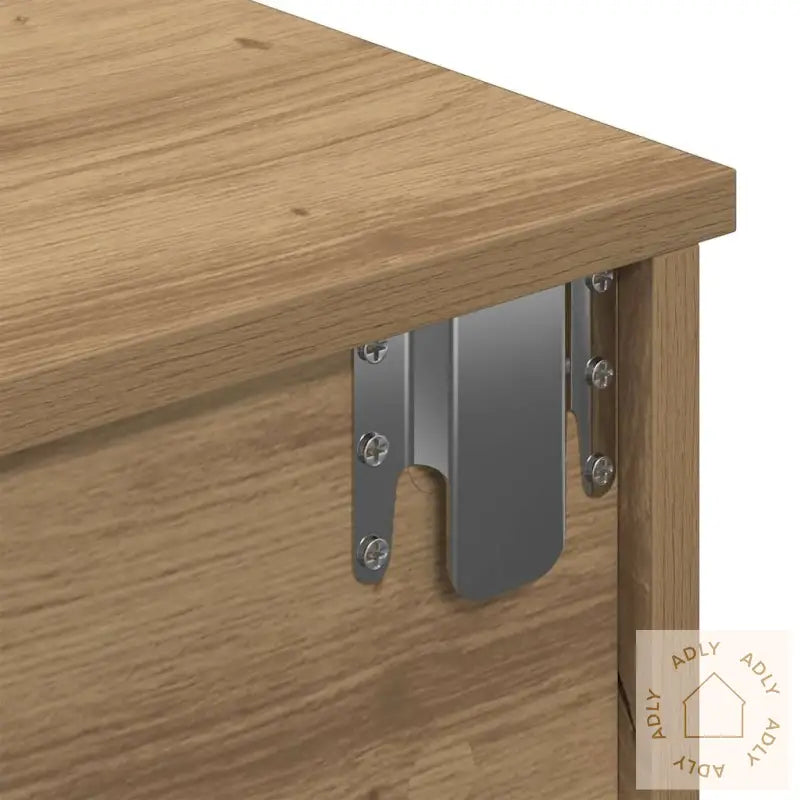 Vegghylle Med Skuffer Artisian Eik 80X31X17 Cm Konstruert Tre