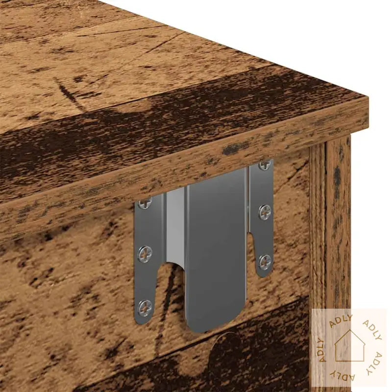 Vegghylle Med Skuffer Gammelt Tre 100X37,5X19 Cm Konstruert Tre