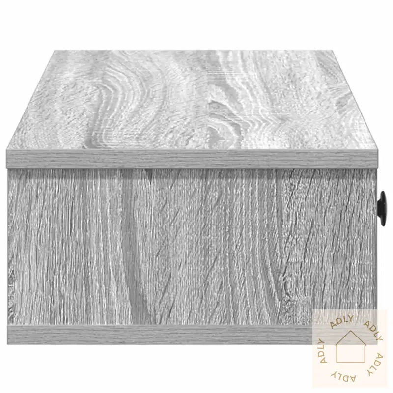 Vegghylle Med Skuffer Grå Sonoma 60X25X15 Cm Konstruert Tre