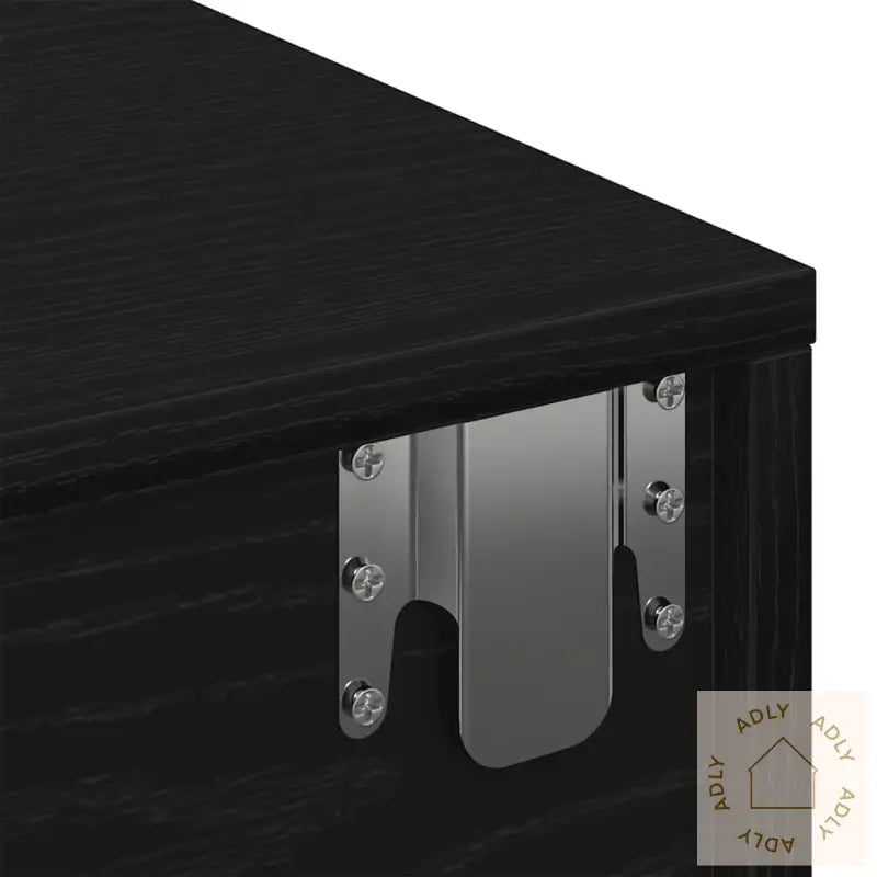 Vegghylle Med Skuffer Svart 60X26,5X15 Cm Konstruert Tre