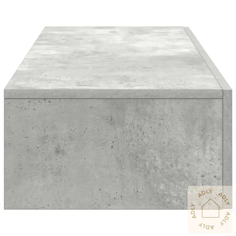 Vegghylle Med Skuffer Betonggrå 100X36X19 Cm Konstruert Tre
