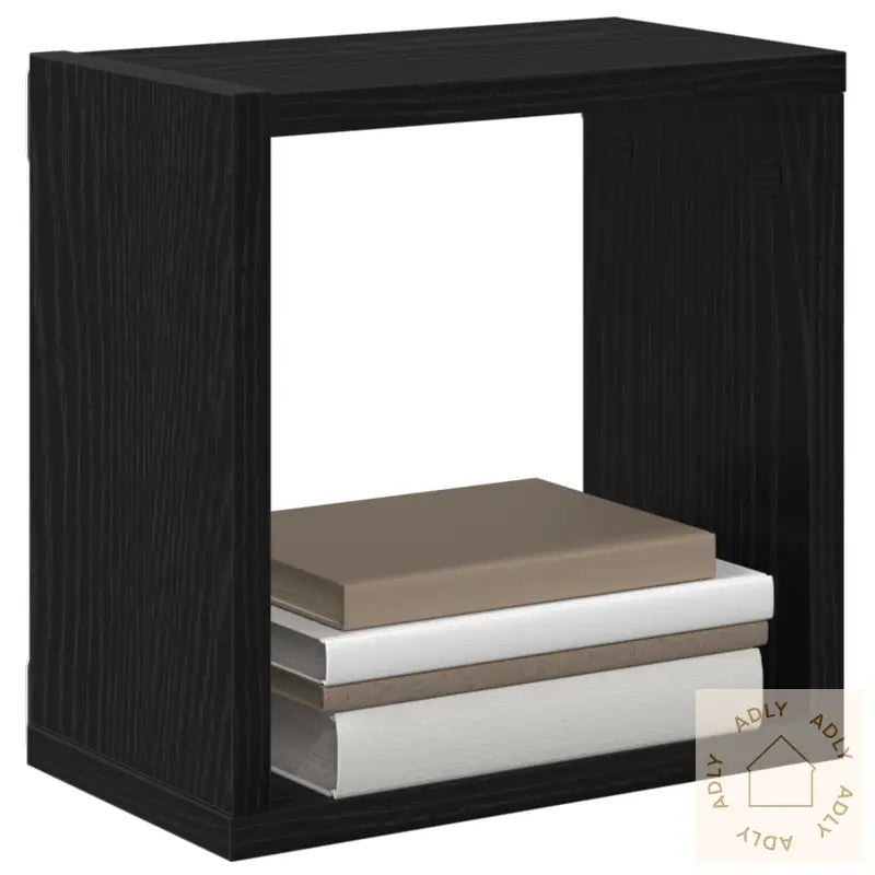 Vegghyller Svart Eik Mdf 26 X 15 X 26 Cm Vegghyller Kvadratisk