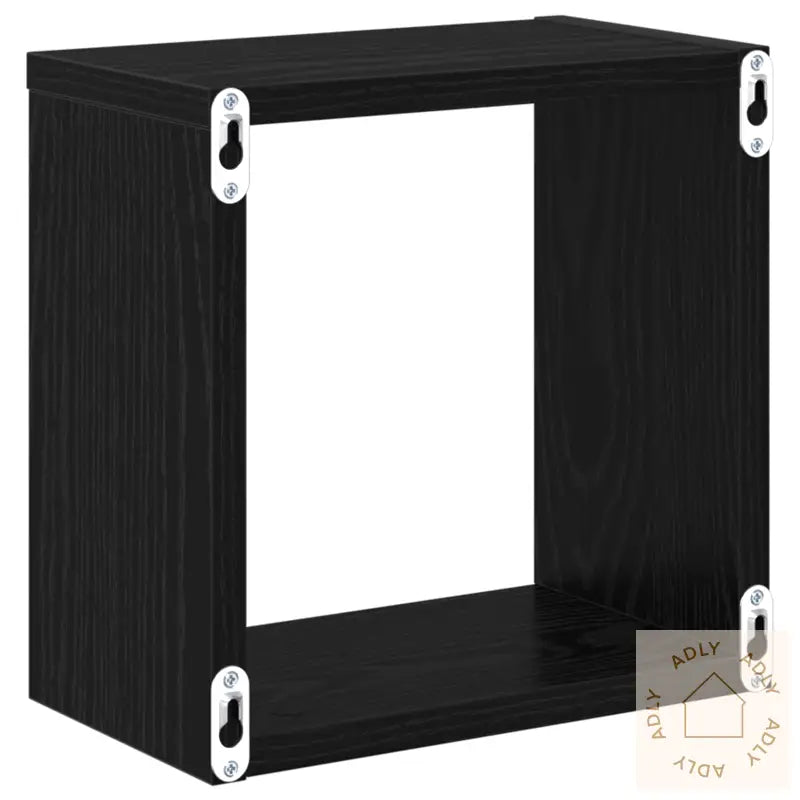 Vegghyller Svart Eik Mdf 26 X 15 X 26 Cm Vegghyller Kvadratisk