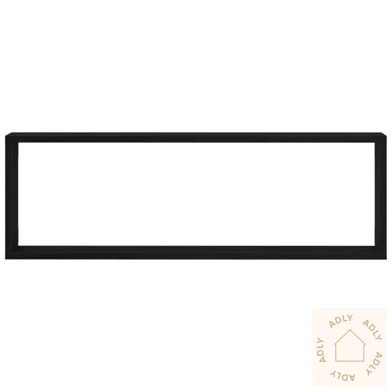 Vegghyller 4 Stk Svart Eik 80X15X26 Cm Laget Av Tre