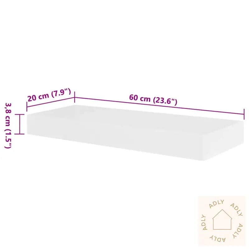 Flytende Vegghyller 3 Stk Mdf Bok/Dvd-Oppbevaring Hvit