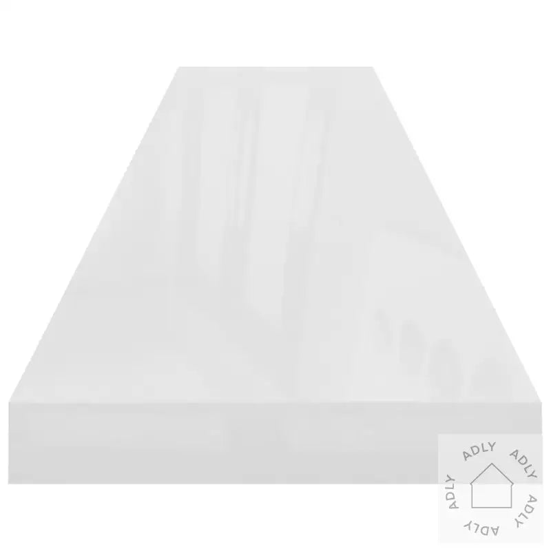 Flytende Vegghyller 4 Stk Høyglans Hvit 120X23,5X3,8 Cm Mdf