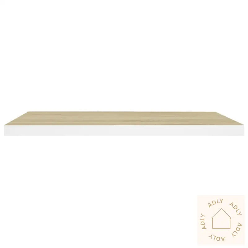 Flytende Vegghyller 4 Stk Eik Og Hvit 80X23,5X3,8 Cm Mdf