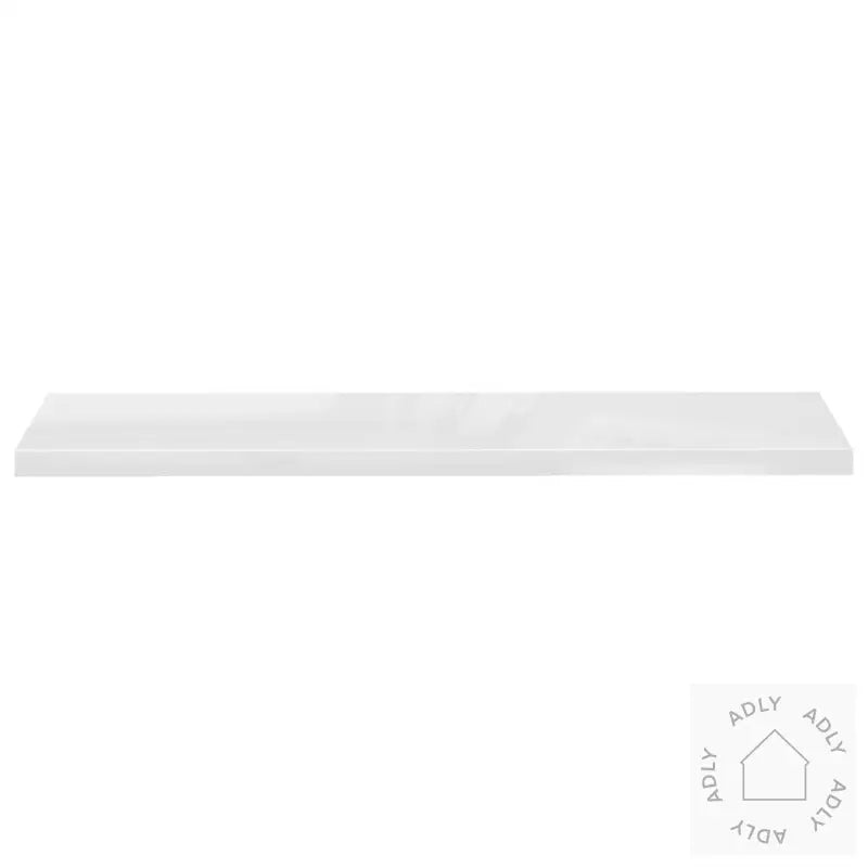 Flytende Vegghyller 2 Stk Høyglans Hvit 120X23,5X3,8 Cm Mdf