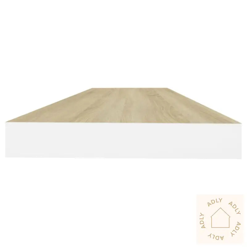 Flytende Vegghyller 4 Stk Eik Og Hvit 80X23,5X3,8 Cm Mdf