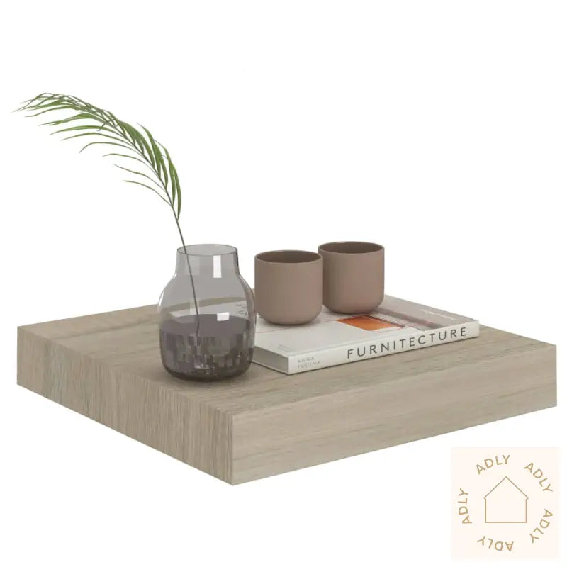 Flytende Vegghyller 2 Stk Eik 23X23,5X3,8 Cm Mdf