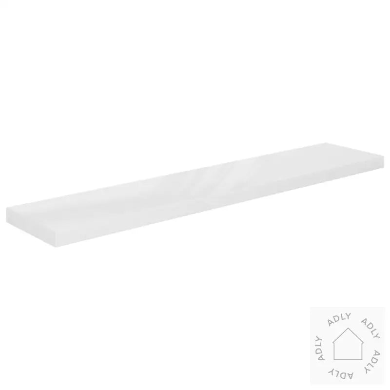 Flytende Vegghyller 4 Stk Høyglans Hvit 120X23,5X3,8 Cm Mdf