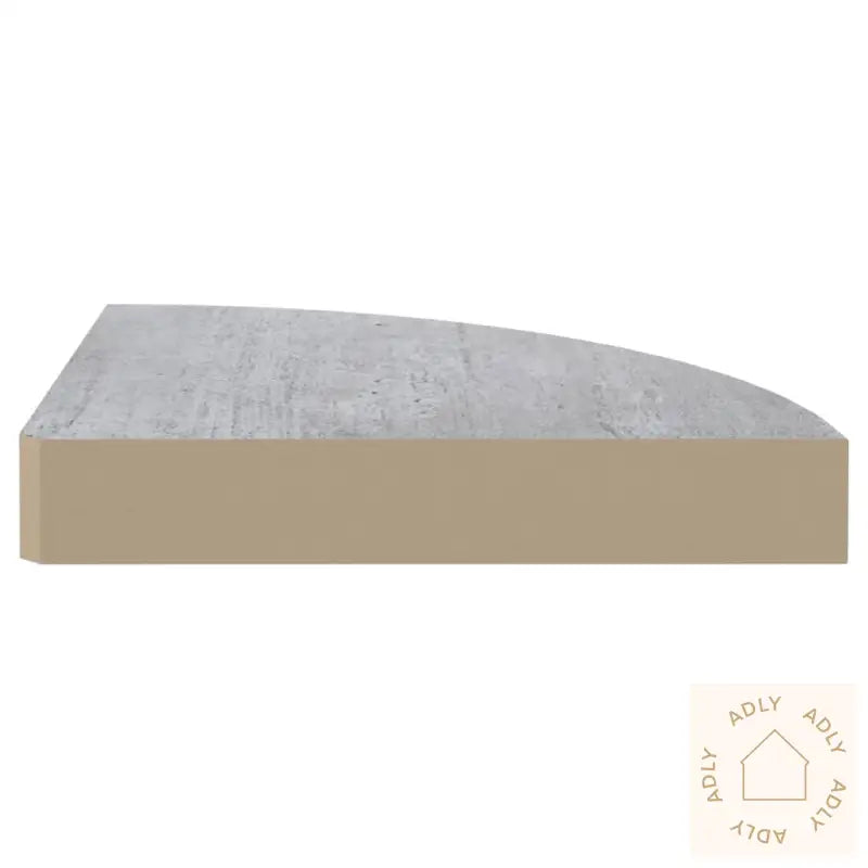 Hjørnehyller Vegghengt 2 Stk Betonggrå 25X25X3,8 Cm Mdf